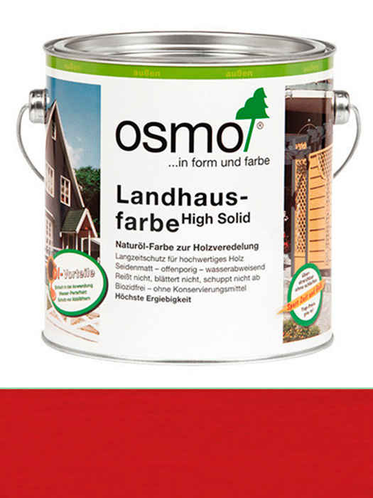 Захисне кольорове не прозоре масло Osmo Landhausfarbe