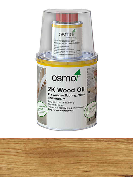 Двокомпонентне масло без розчинника для дерев'яних підлог Osmo 2K Holz-Ol