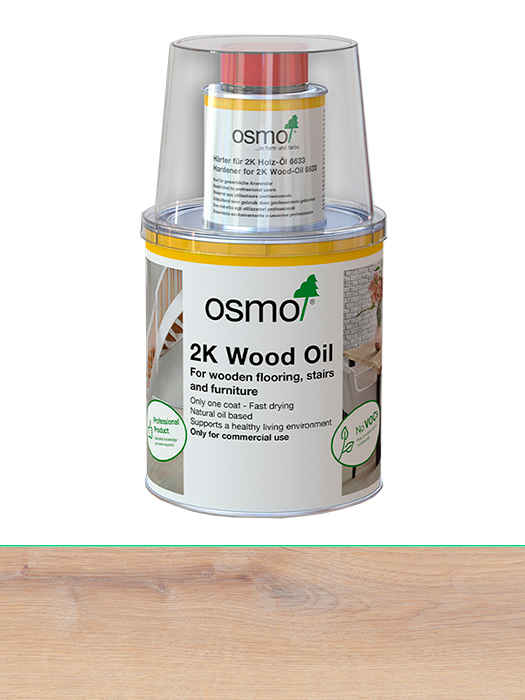 Двокомпонентне масло без розчинника для дерев'яних підлог Osmo 2K Holz-Ol