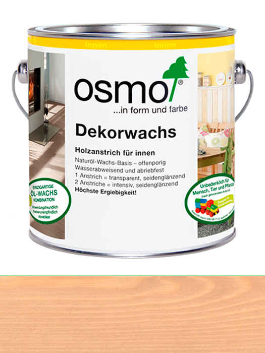 Цветное прозрачное масло Osmo Dekorwachs Transparent