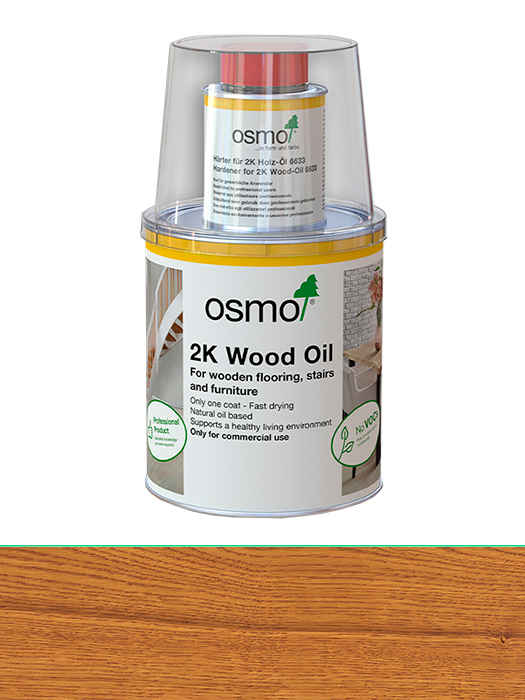 Двухкомпонентное масло без растворителя для деревянных полов Osmo 2K Holz-Ol