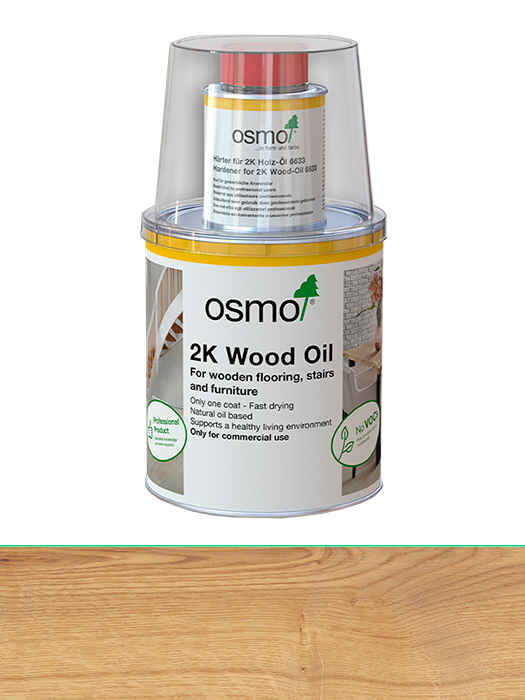 Двухкомпонентное масло без растворителя для деревянных полов Osmo 2K Holz-Ol