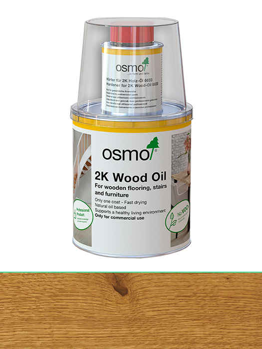 Двухкомпонентное масло без растворителя для деревянных полов Osmo 2K Holz-Ol